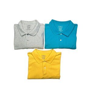Lot of 3 LL Bean Men’s XXL Casual Golf Cotton Pocket Tees- 3 Different Colors